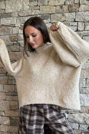 Sadaka Batwing Knit Oatmeal Marl